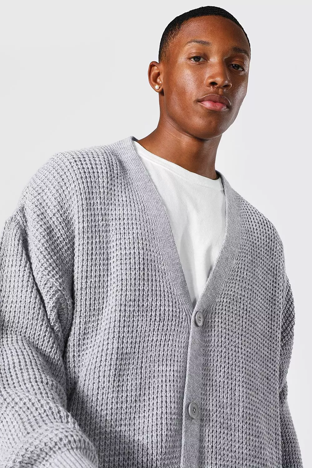 Waffle cardigan outlet mens